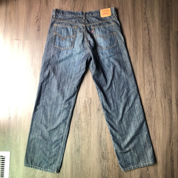 Vintage Levis 577 Jeans Womens 14 Blue Loose Straight Dark Wash Y2K Baggy Denim - Picture 3 of 10